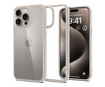 Etui / obudowa na smartfona Spigen Ultra Hybrid do Iphone 15 Pro Natural Titanium